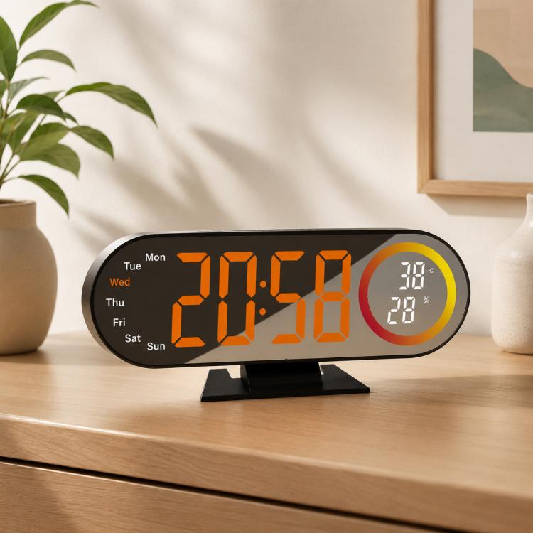 DS-3827LW Desktop Colorful Light LED Digital Display Mirror Electronic Clock — view 10