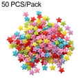 50 PCS/Pack 1.5cm Mixed Color Star Resin Buttons DIY Craft Kit for Children