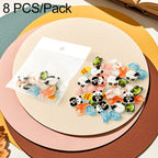 8 PCS/Pack Colorful Animal-shaped Design Resin Buttons