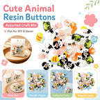 8 PCS/Pack Colorful Animal-shaped Design Resin Buttons — view 3