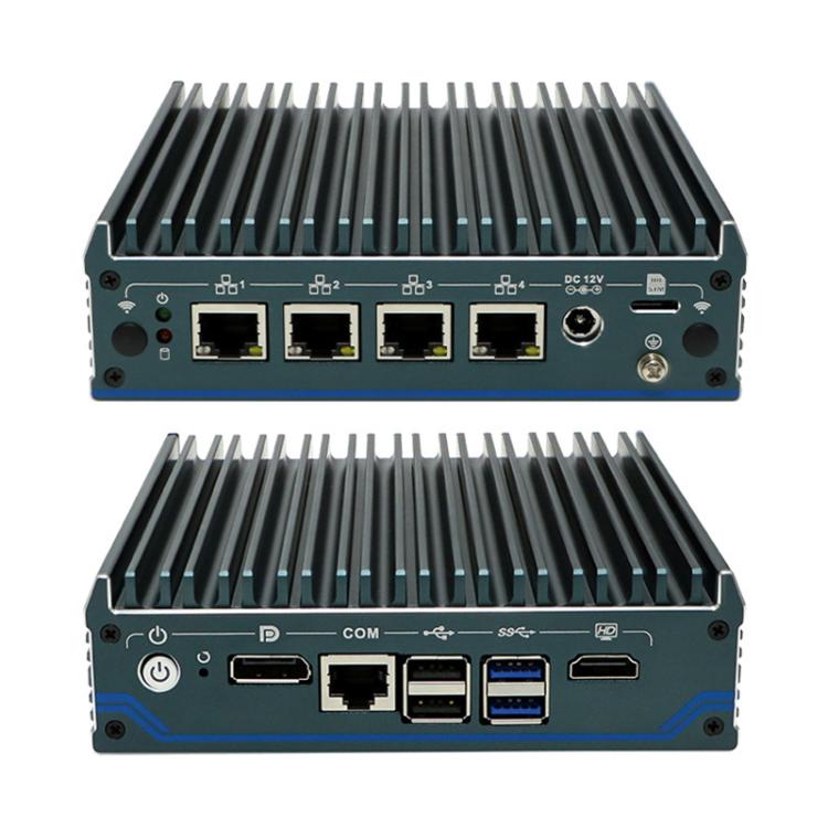 Intel 12th N100 Industrial Mini PC with Multi-port Network Ports — without memory