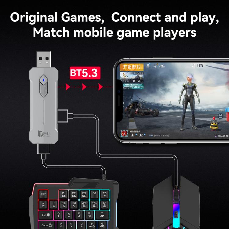 Gamwing Console Mobile Game Keyboard, Mouse and Converter Set