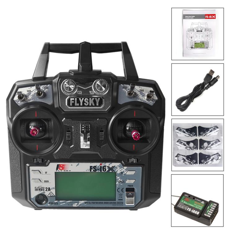 FlySky FS-I6X 10-Channel Transmitter Drone Remote Control — I6X+IA6B Left