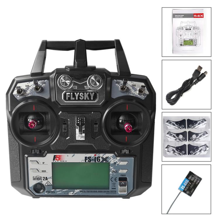 FlySky FS-I6X 10-Channel Transmitter Drone Remote Control — I6X+A8S Left