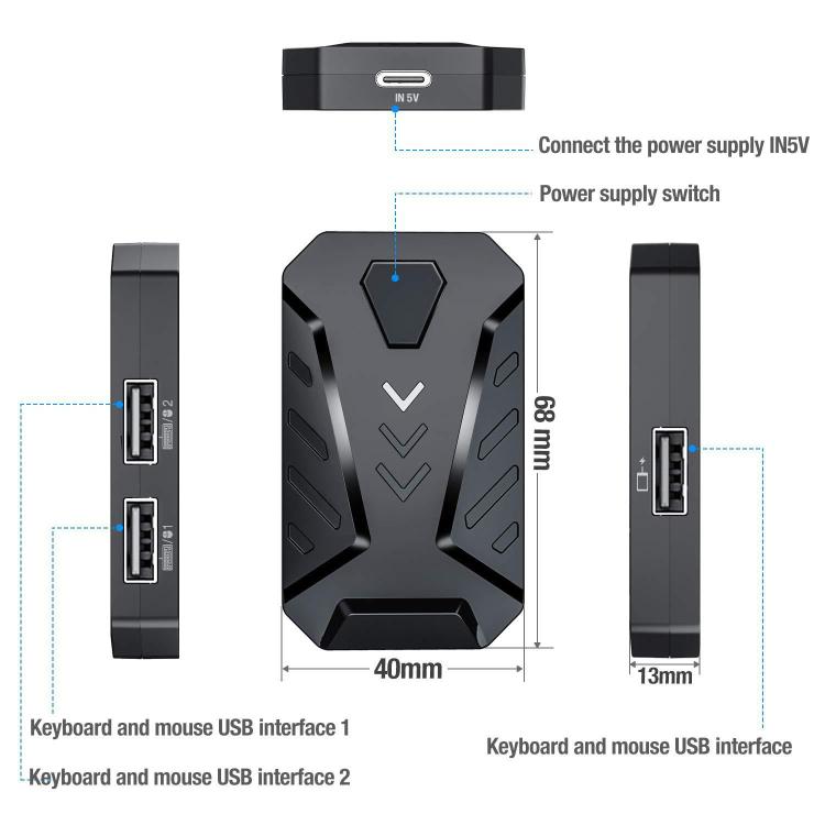 Gamwing Mix Pro+ Bluetooth Console Mobile Game Keyboard and Mouse Converter — view 4