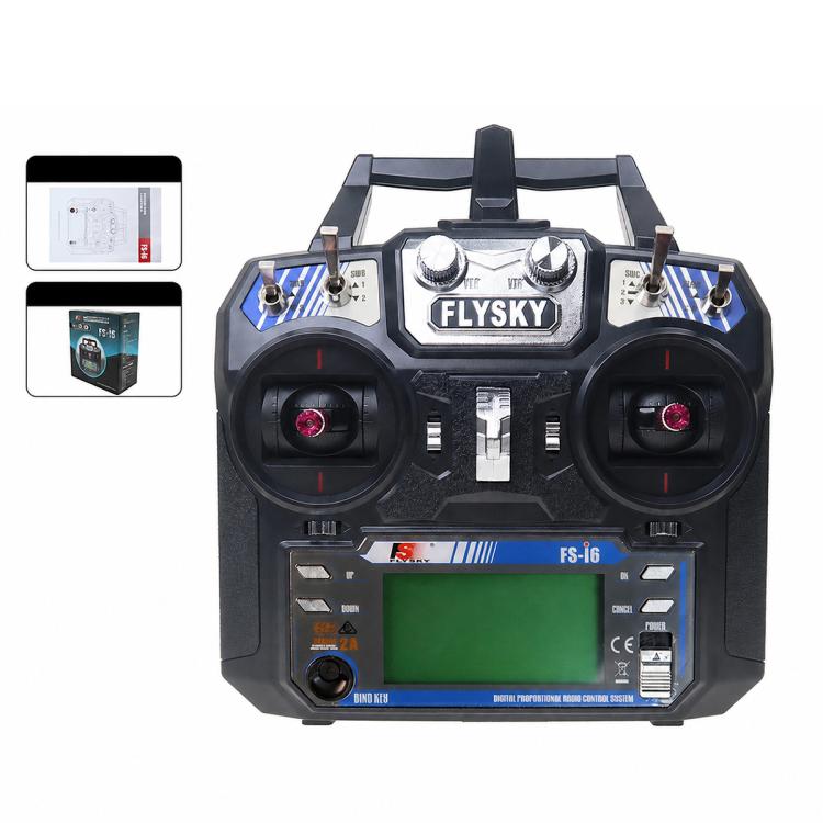 FlySky 2.4GHz 6CH Radio System Two-way RC Transmitter Controller — I6+IA6B Right Throttle