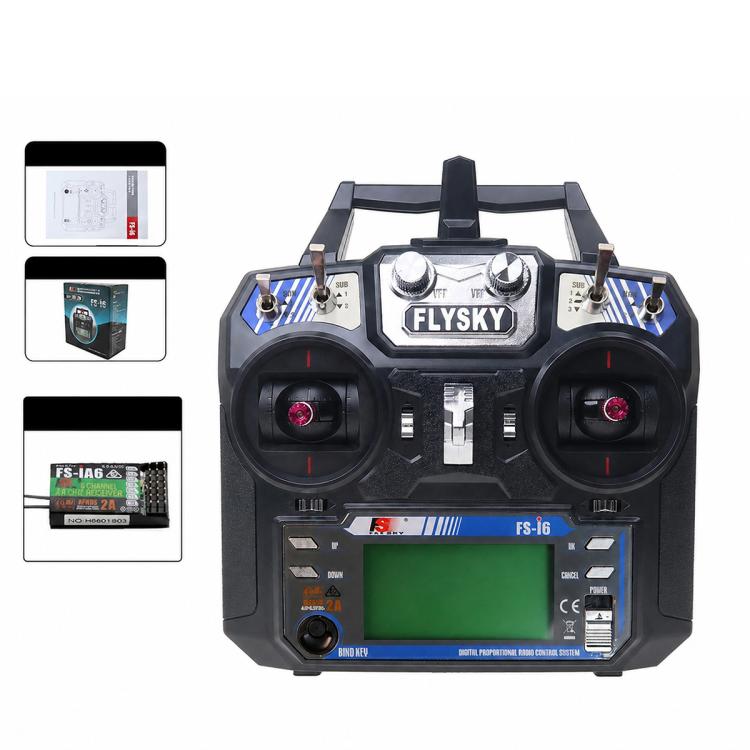 FlySky 2.4GHz 6CH Radio System Two-way RC Transmitter Controller — I6 Right No Receiver