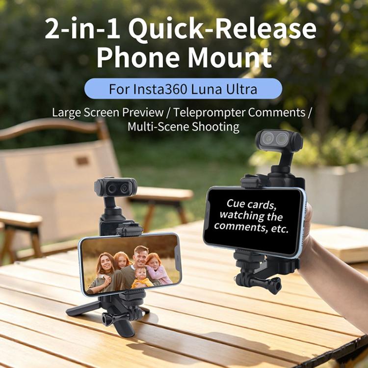 2-in-1 Quick-Release Phone Clamp Mount — view 6