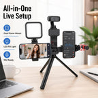 Live Broadcast Dual Phone Bracket Rotatable Phone Clamp Extension Mount