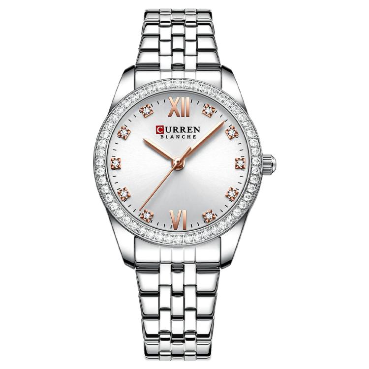 CURREN 9086 Women Stylish Quartz Watch with Stainless Steel Strap