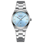 CURREN 9095 Women Stylish Quartz Watch with Calendar & Stainless Steel Strap