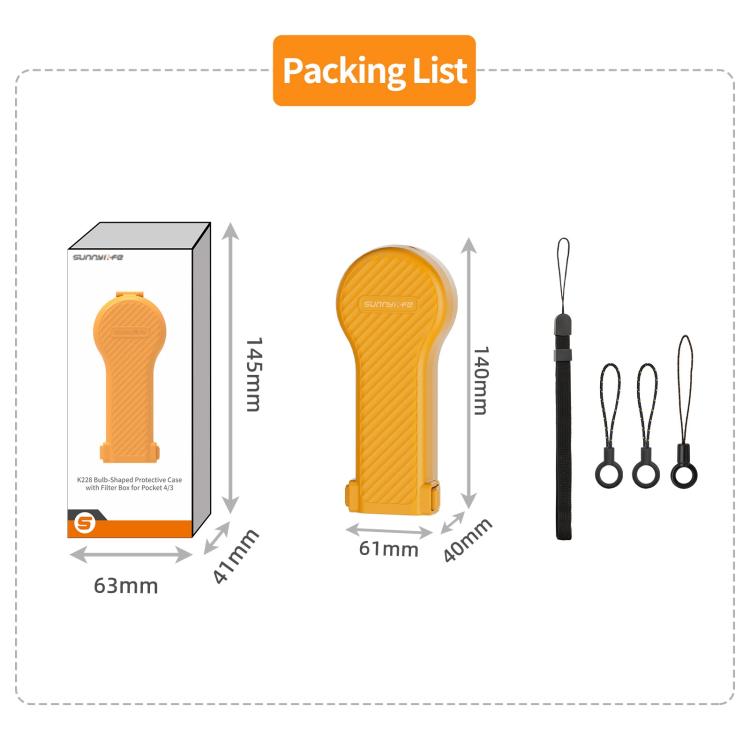 Sunnylife Bulb-Shaped Shock-proof Protective Cover with Filter Box