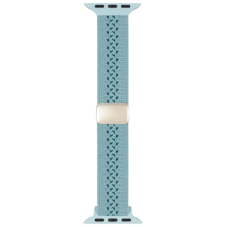 Slim Magnetic Clasp Knitted Nylon Watch Band — Starlight White