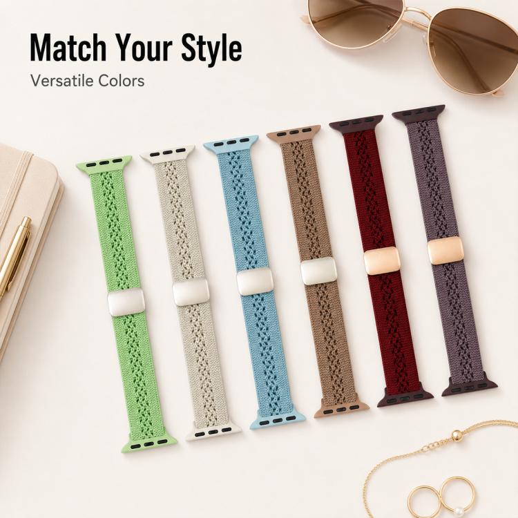 Slim Magnetic Clasp Knitted Nylon Watch Band