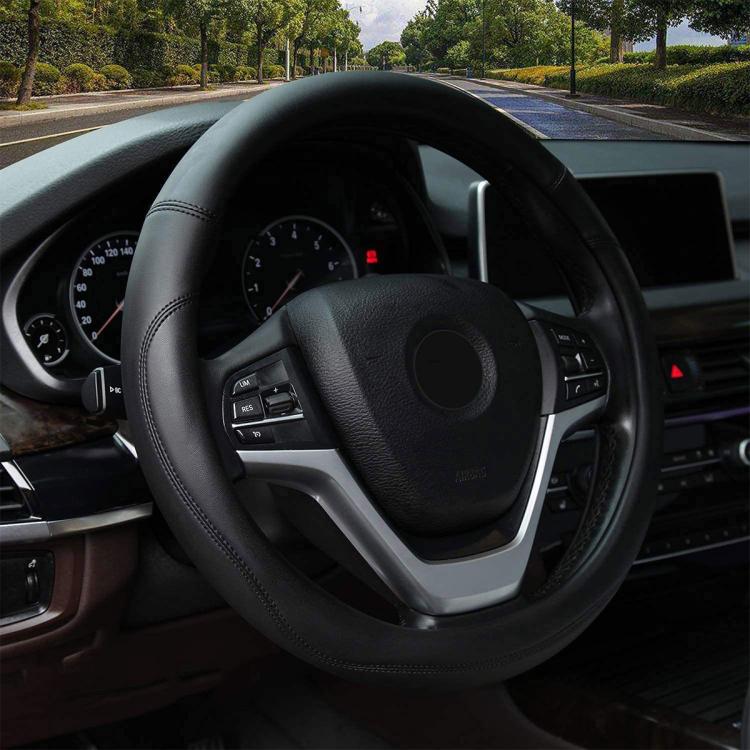 Car Microfiber Leather Steering Wheel Cover, Diameter: 38cm