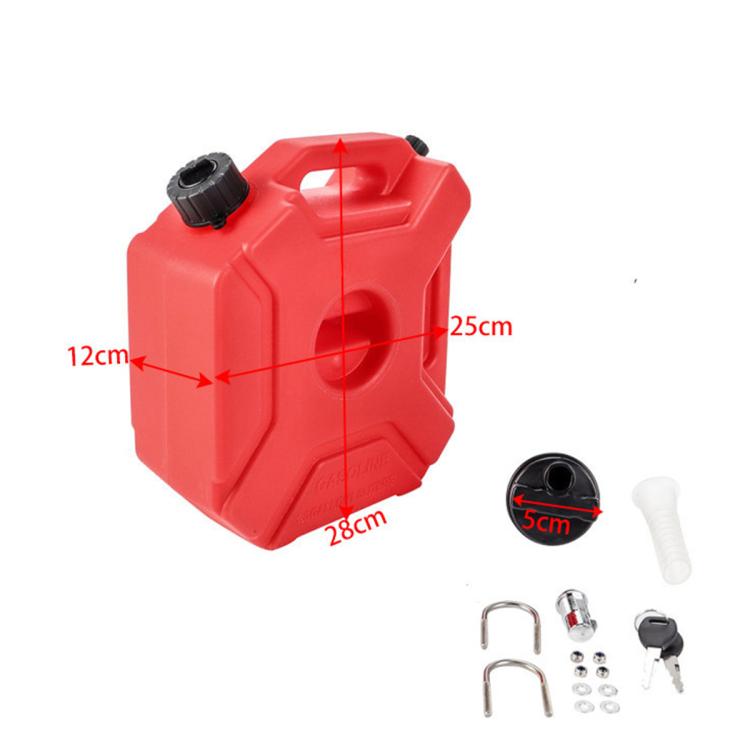 Car Plastic Fuel Tank Reserve Oil Container with Tool