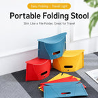 Portable Foldable PP Card Stool with Storage Basket — Green