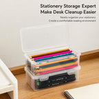 Large-Capacity Clear Stationery Storage Box — view 2