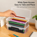 Large-Capacity Clear Stationery Storage Box — view 3