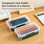 Large-Capacity Clear Stationery Storage Box — view 5