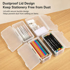 Large-Capacity Clear Stationery Storage Box — view 6