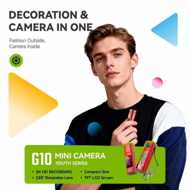 G10 Lipstick Youth Series 0.96 inch LCD Screen Thumb Mini Camera — view 16