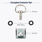 17mm Motorcycle Quick Release Screws FRP 1/4 D-ring Turn Race Fairing Fastener