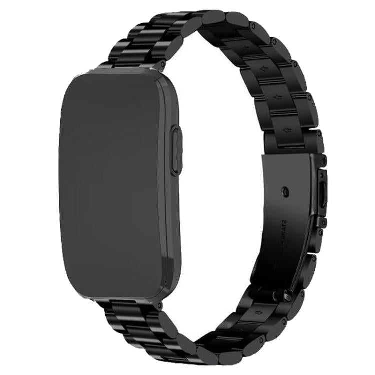 Slim Three Beads Flat Stainless Steel Watch Band