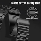 Slim Three Beads Flat Stainless Steel Watch Band