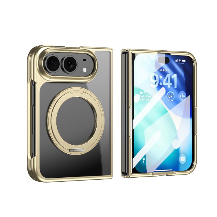 Clear Plated Magnetic Ring Holder Integrated Film Phone Case