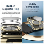 Clear Plated Magnetic Ring Holder Integrated Film Phone Case