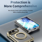 Clear Plated Magnetic Ring Holder Integrated Film Phone Case