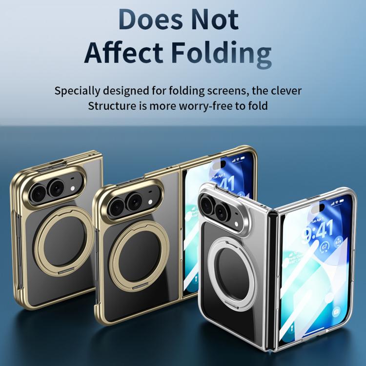 Clear Plated Magnetic Ring Holder Integrated Film Phone Case