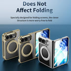 Clear Plated Magnetic Ring Holder Integrated Film Phone Case