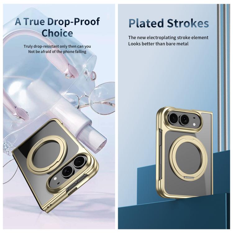 Clear Plated Magnetic Ring Holder Integrated Film Phone Case