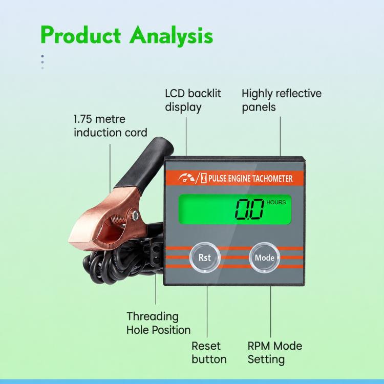 ZSB-03BL Motorcycle Tachometer Lawnmower Speedometer — view 8