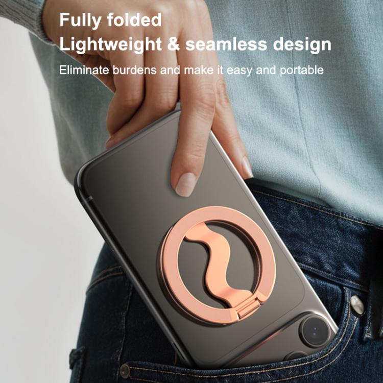 Electroplated Version Multifunctional Fully Foldable Rotating Magnetic Phone Holder