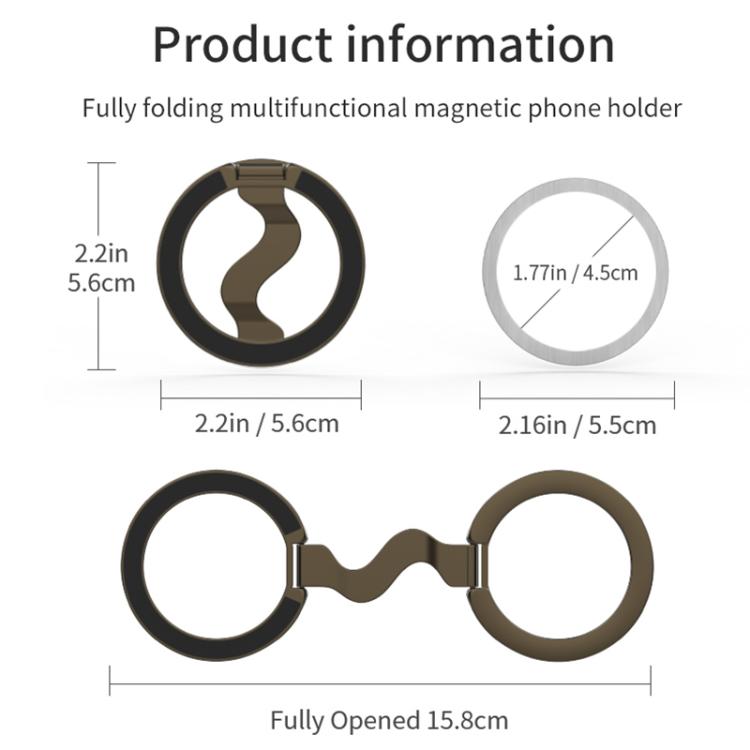 Electroplated Version Multifunctional Fully Foldable Rotating Magnetic Phone Holder