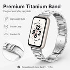 Three Beads Folding Clasp Titanium Alloy Watch Band