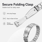 Three Beads Folding Clasp Titanium Alloy Watch Band
