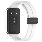 Folding Magnetic Black Clasp Solid Color Silicone Watch Band
