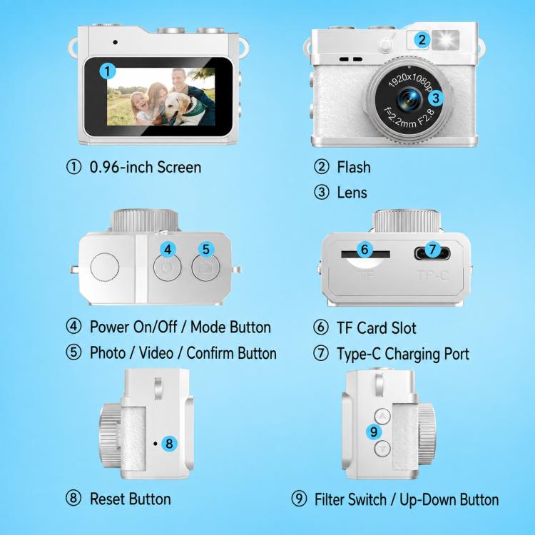 A18 2MP Ultra-Mini Retro Camera — view 11