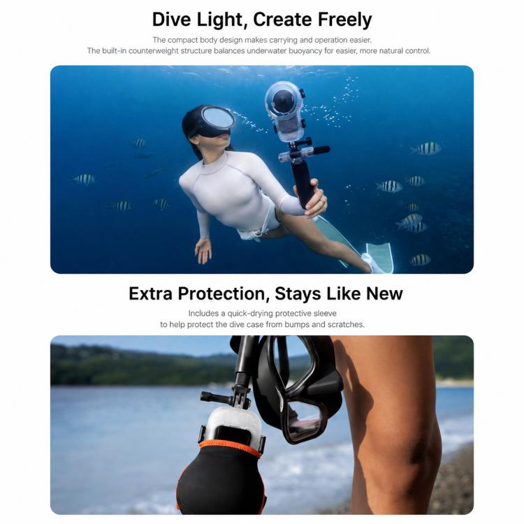 Professional Invisible Dive Housing 60m Waterproof Case