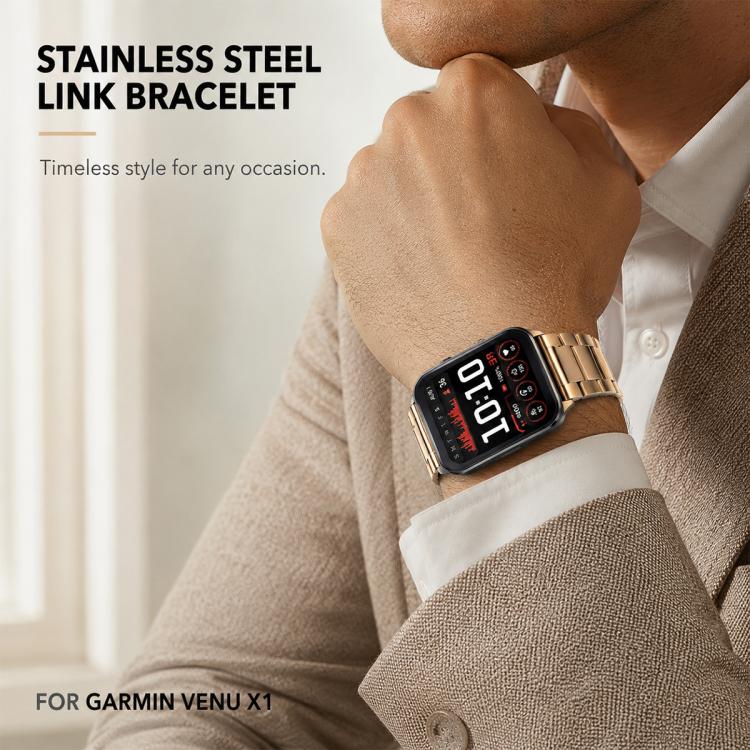 xDfind Three Beads Stainless Steel Watch Band