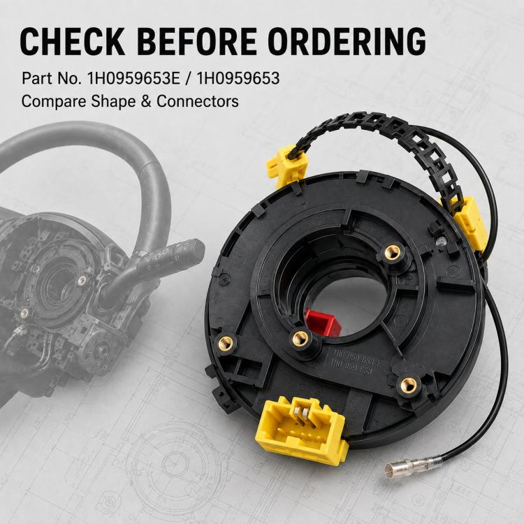 Car Steering Wheel Airbag Clock Spring Spiral Cable 1H0959653E