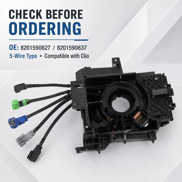 Car Steering Wheel Airbag Clock Spring Spiral Cable 8201590627 — view 3