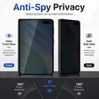 XDcase 2 PCS/Pack Silk-Printed 180 Anti-Spy Tempered Glass Screen Protector