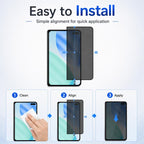 XDcase 5 PCS/Pack Silk-Printed 180 Anti-Spy Tempered Glass Screen Protector