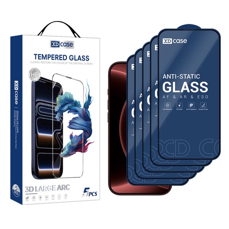XDcase 5 PCS/Pack Silk-Printed HD Tempered Glass Film