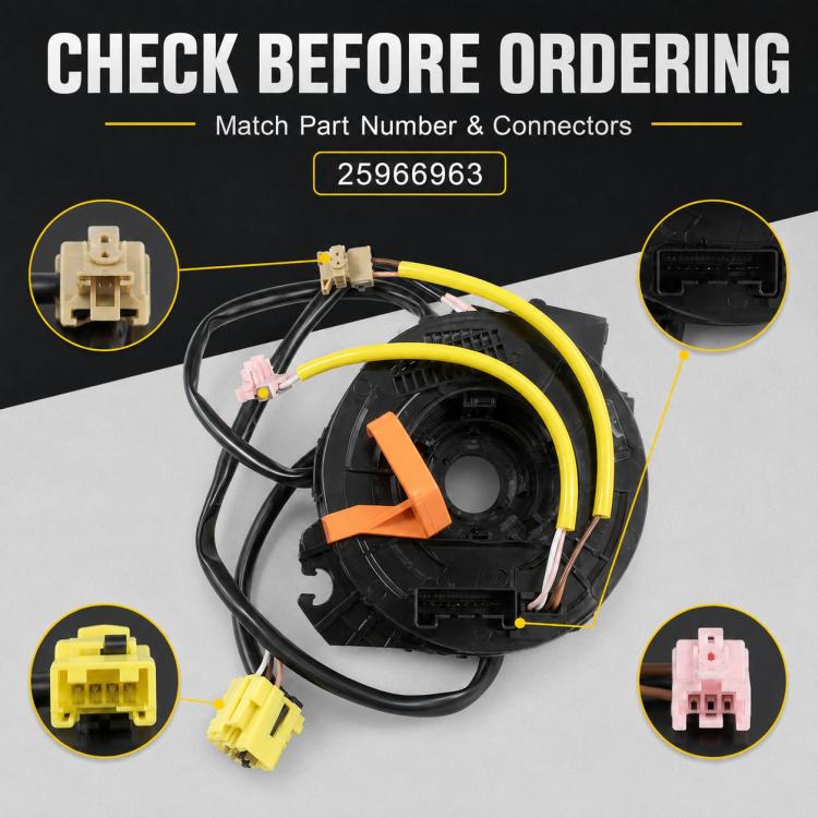 Car Steering Wheel Airbag Clock Spring Spiral Cable 25966963